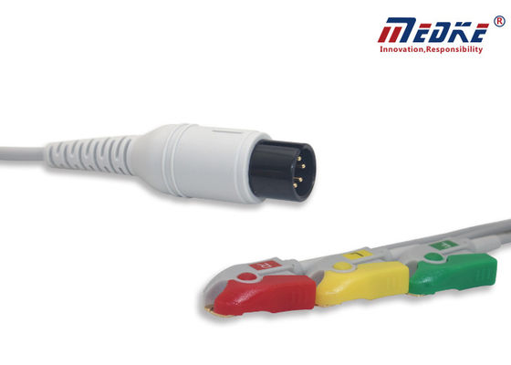 3 Leadwires IEC Pinch Undetachable Comen ECG Patient Cable