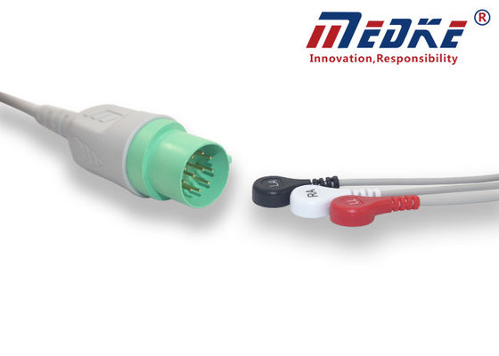 TPU Jacket Nihon Kohden Round 11pin TEC-552 ECG Patient Cable