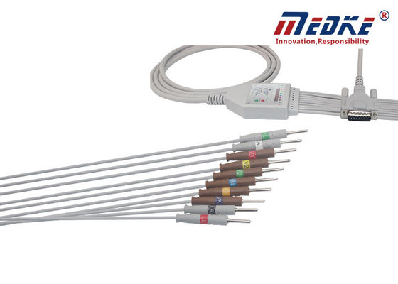 One Piece Fixed Needle AHA Schiller CS100 EKG Machine Cable