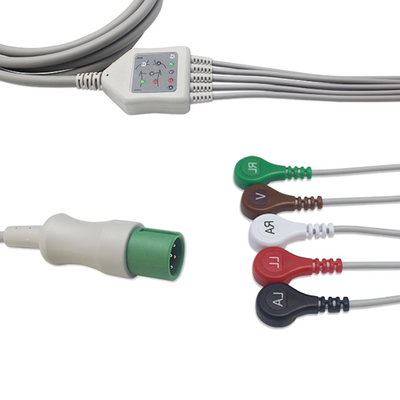 Contec AHA 7 Pin 3.4 Meter ECG Patient Cable With 5 Lead Wires