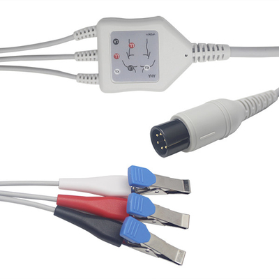 TPU Jacket Veterinary ECG Cable AHA IEC ISO13485 With Contec C80Vet GA3140V