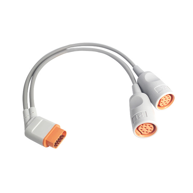 Compatible Drager-Siemens Y-Cable Adapter 16 To 10 Pin IBP Adapter Cable B3042-04