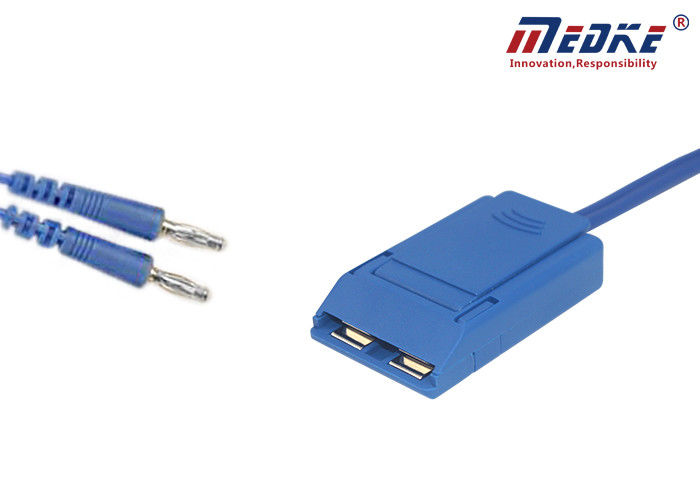 PVC  Blue 4.0 Banana Plug Patient Return Diathermy Electrode Pad Cable