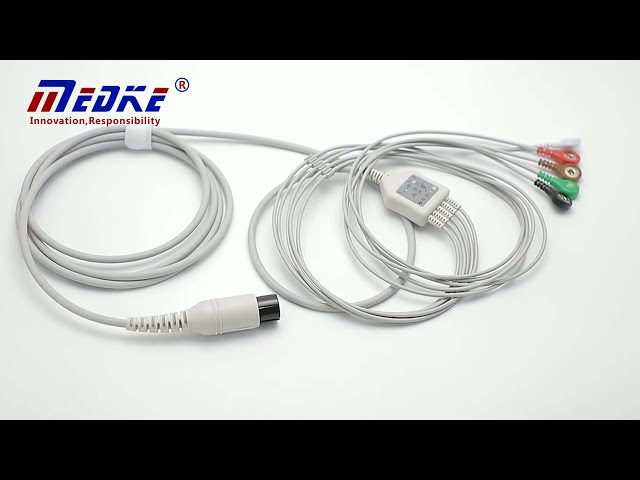 Flexible 12pin 3 Leadwires Compatible  Biolight ECG Patient Cable